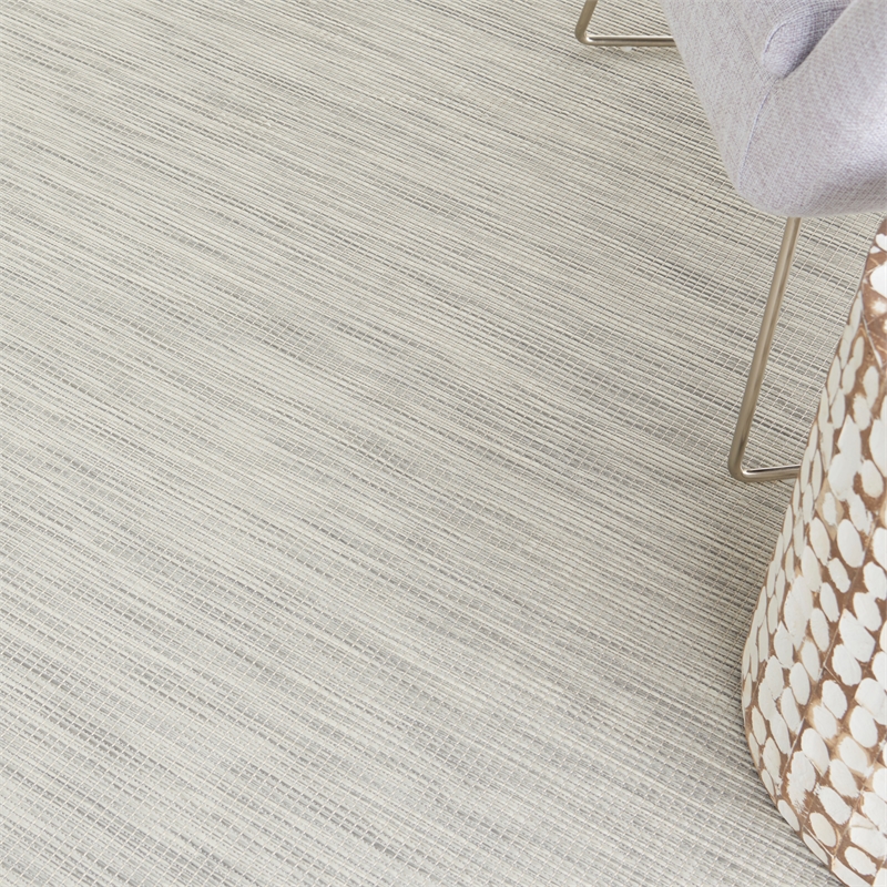 Pemberly Row 8' x 10' Light Gray Fabric Modern Area Rug (8' x 10')