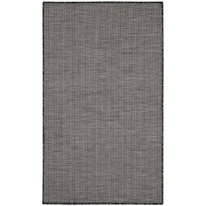 Pemberly Row 3' x 5' Charcoal Fabric Modern Area Rug (3' x 5')