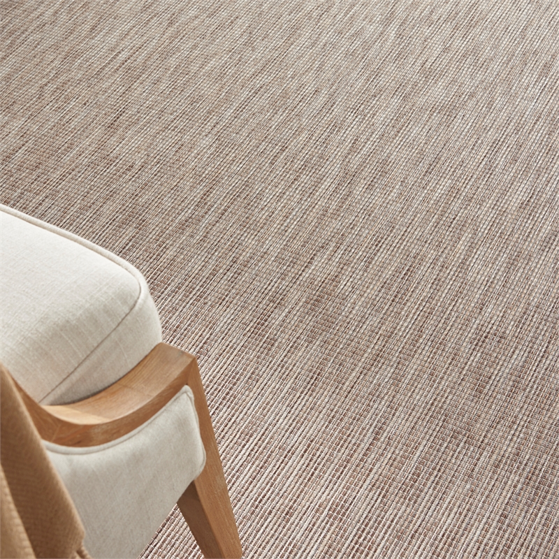Pemberly Row 8' x Round Beige Fabric Modern Area Rug (8' Round)