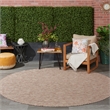 Pemberly Row 8' x Round Beige Fabric Modern Area Rug (8' Round)