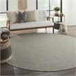 Pemberly Row 8' x Round Light Gray Fabric Modern Area Rug (8' Round)