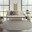 Pemberly Row 8' x Round Light Gray Fabric Modern Area Rug (8' Round)