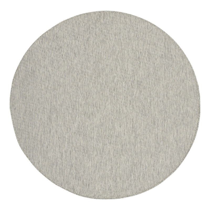 Pemberly Row 8' x Round Light Gray Fabric Modern Area Rug (8' Round)