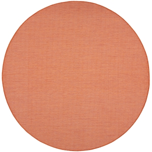 Pemberly Row 8' x Round Terracotta Fabric Modern Area Rug (8' Round)
