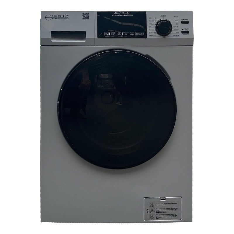 Pemberly Row Pet Compact 110V Vented/Ventless 15 lbs Combo Washer Dryer Silver