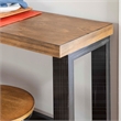 Pemberly Row Contemporary Steel & Wood Sofa Bar Table in Dark Gunmetal