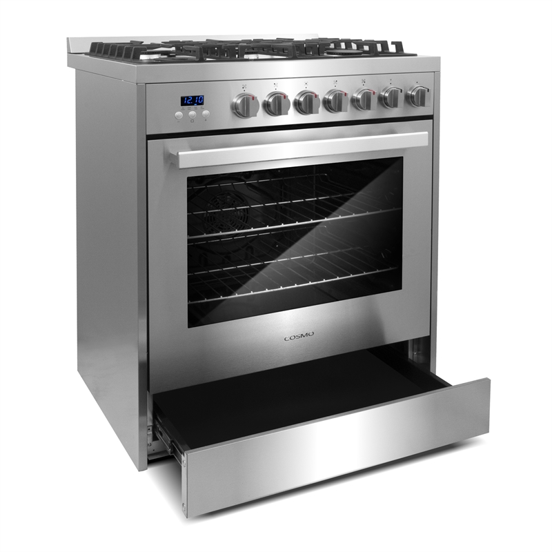 Pemberly Row 30 in. 5.0 cu. ft Single Oven Gas Range with 5 Burner Cooktop