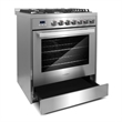 Pemberly Row 30 in. 5.0 cu. ft Single Oven Gas Range with 5 Burner Cooktop