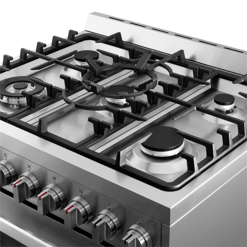 Pemberly Row 30 in. 5.0 cu. ft Single Oven Gas Range with 5 Burner Cooktop