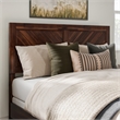 Pemberly Row Contemporary Queen Solid Wood Headboard in BarnSolid Wood