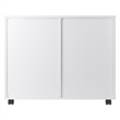 Pemberly Row 6-Drawer Engineered Wood Mobile Storage Cabinet in Crisp White