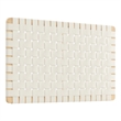 Pemberly Row Weave Wall-Mount Vegan Leather Twin Headboard in Natural Beige