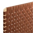 Pemberly Row Weave Wall-Mount Vegan Leather Twin Headboard in Natural Brown