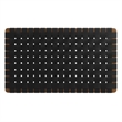 Pemberly Row Weave Wall-Mount Vegan Leather Twin Headboard in Walnut Black