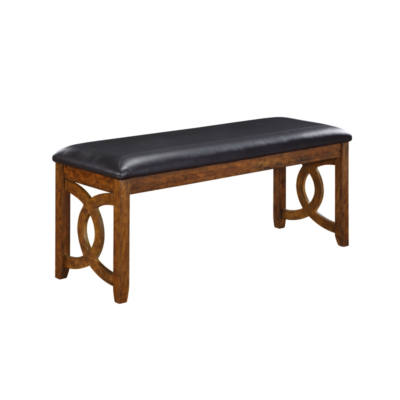 Pemberly Row Contemporary 6-Piece Wood Dining Table Set in Brown