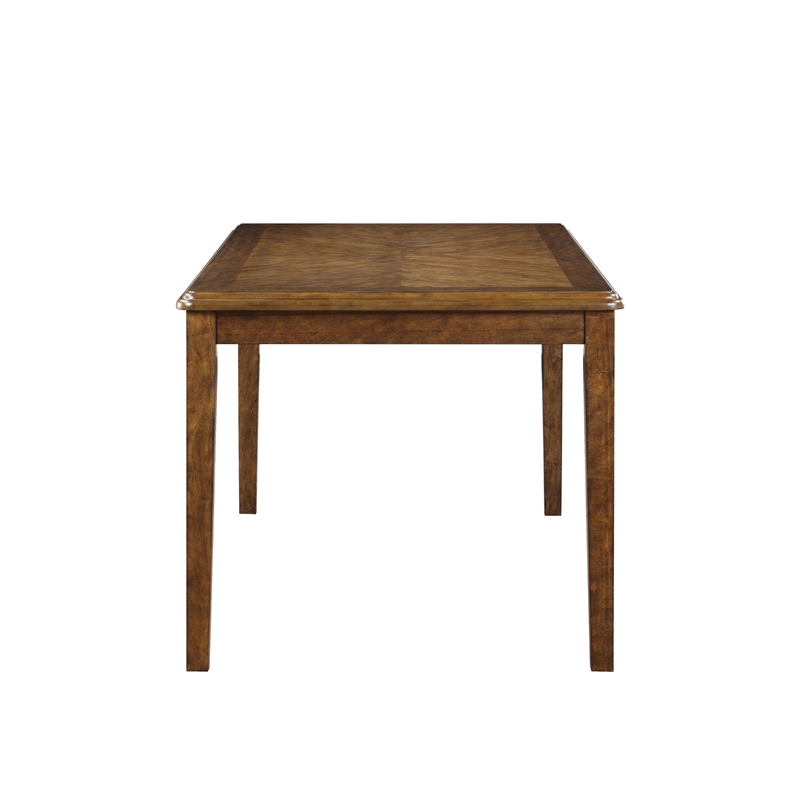 Pemberly Row Contemporary 6-Piece Wood Dining Table Set in Brown