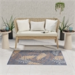 Pemberly Row Contemporary 7' x 10' Fabric Navy Blue Area Rug