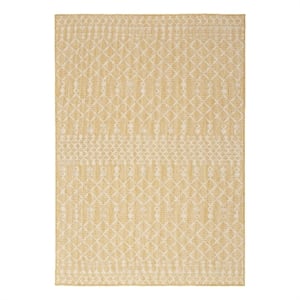 Pemberly Row Modern / Contemporary 6' x 9' Fabric Yellow Area Rug
