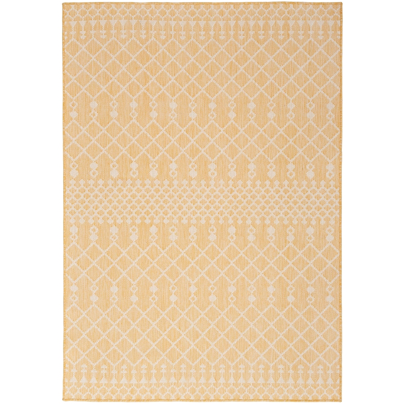 Pemberly Row Modern / Contemporary 7' x 10' Fabric Yellow Area Rug
