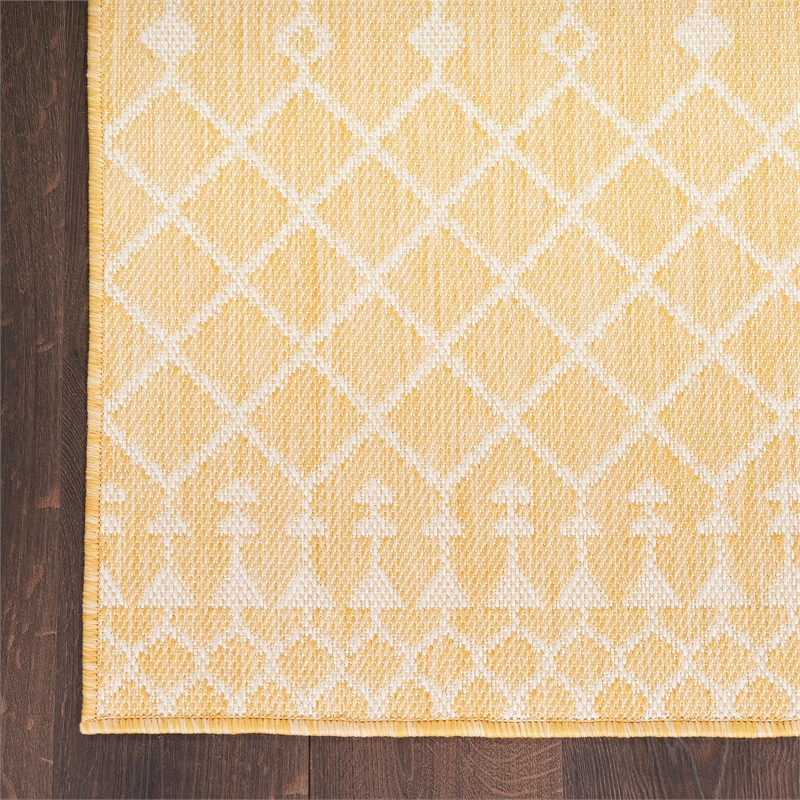 Pemberly Row Modern / Contemporary 7' x 10' Fabric Yellow Area Rug