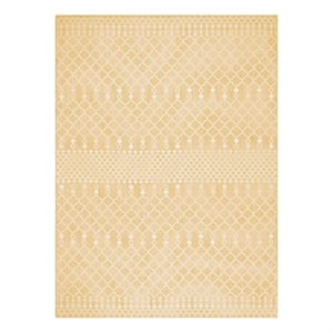 Pemberly Row Modern / Contemporary 9' x 12' Fabric Yellow Area Rug