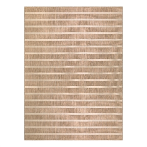 Pemberly Row Contemporary 8' x 10' Fabric Beige Ivory Area Rug