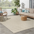 Pemberly Row Contemporary 8' x 10' Fabric Grey Ivory Area Rug