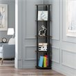 Pemberly Row Wood 5-Tier Display Shelves in Dark Brown/Black (Set of 2)