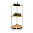 Pemberly Row Turn-N-Tube Wood 3-Tier Corner Display Rack in Beech/Natural