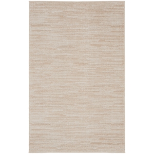 Pemberly Row 3' x 5' Ivory Beige Fabric Outdoor Area Rug (3' x 5')