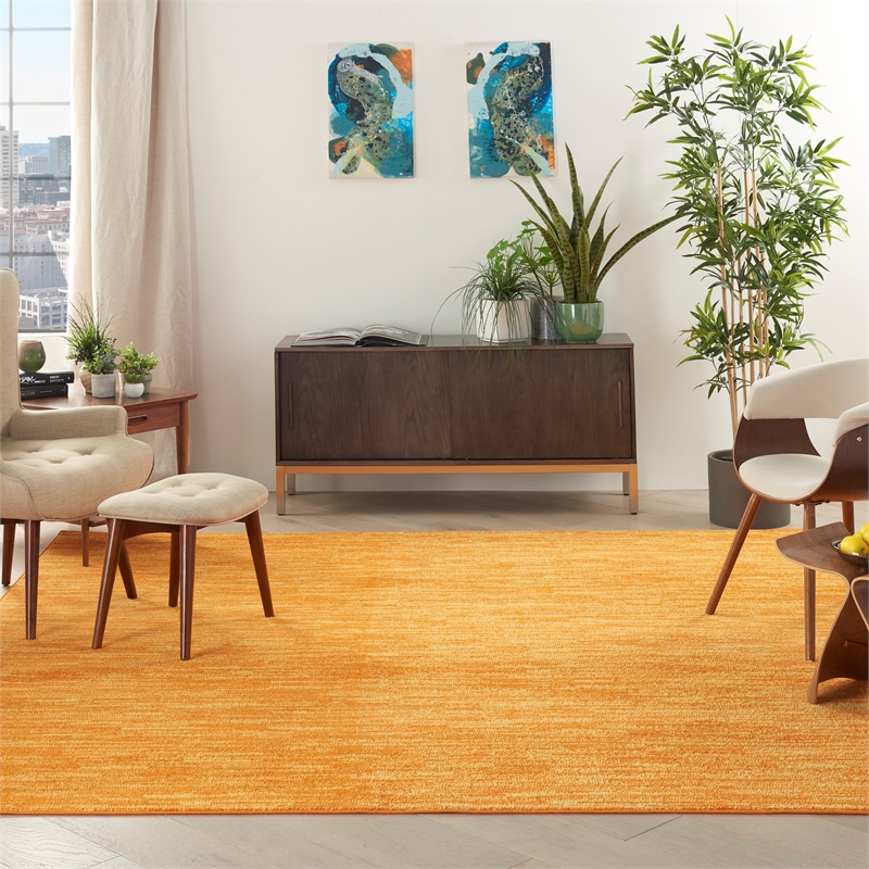 Pemberly Row 7' x Square Sunburst Fabric Outdoor Area Rug (7' Square)