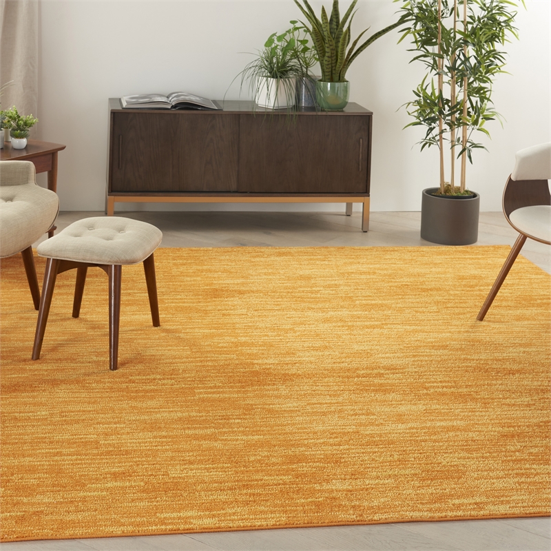 Pemberly Row 7' x Square Sunburst Fabric Outdoor Area Rug (7' Square)