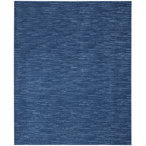 Pemberly Row 8' x 10' Navy Blue Fabric Outdoor Area Rug (8' x 10')