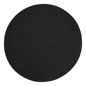 Pemberly Row 8' x Round Black Fabric Outdoor Area Rug (8' Round)