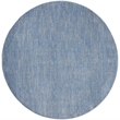 Pemberly Row 8' x Round Blue Gray Fabric Outdoor Area Rug (8' Round)