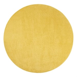 Pemberly Row 8' x Round Yellow Fabric Outdoor Area Rug (8' Round)