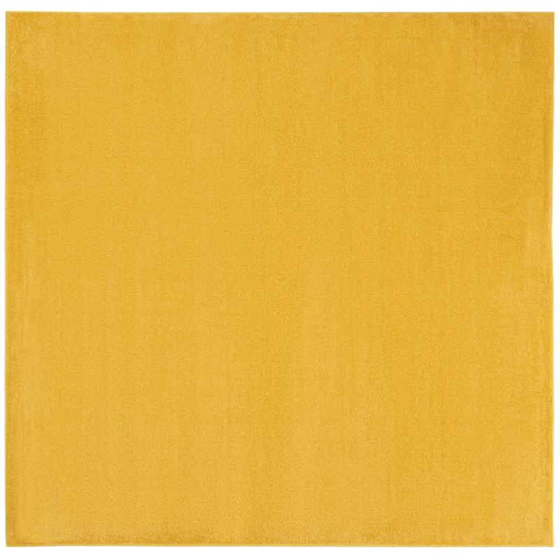 Pemberly Row 7' x Square Yellow Fabric Outdoor Area Rug (7' Square)