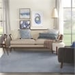 Pemberly Row 8' x 10' Blue Gray Fabric Outdoor Area Rug (8' x 10')