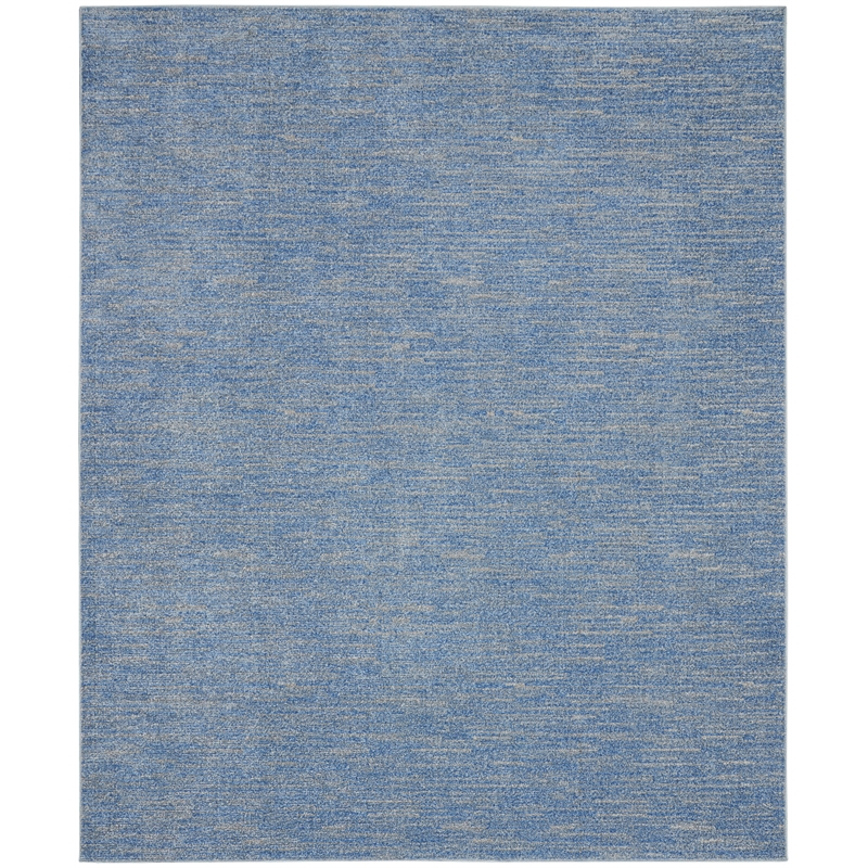 Pemberly Row 8' x 10' Blue Gray Fabric Outdoor Area Rug (8' x 10')