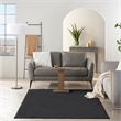 Pemberly Row 5' x 8' Black Fabric Outdoor Area Rug (5' x 8')