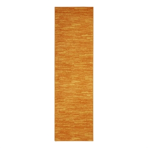 Pemberly Row Contemporary Fabric 16' Runner Sunburst Area Rug