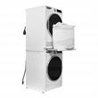 Pemberly Row Stackable Washer 2.2 cf 110 V Dryer 4 Cf 220V with Stacking Shelf