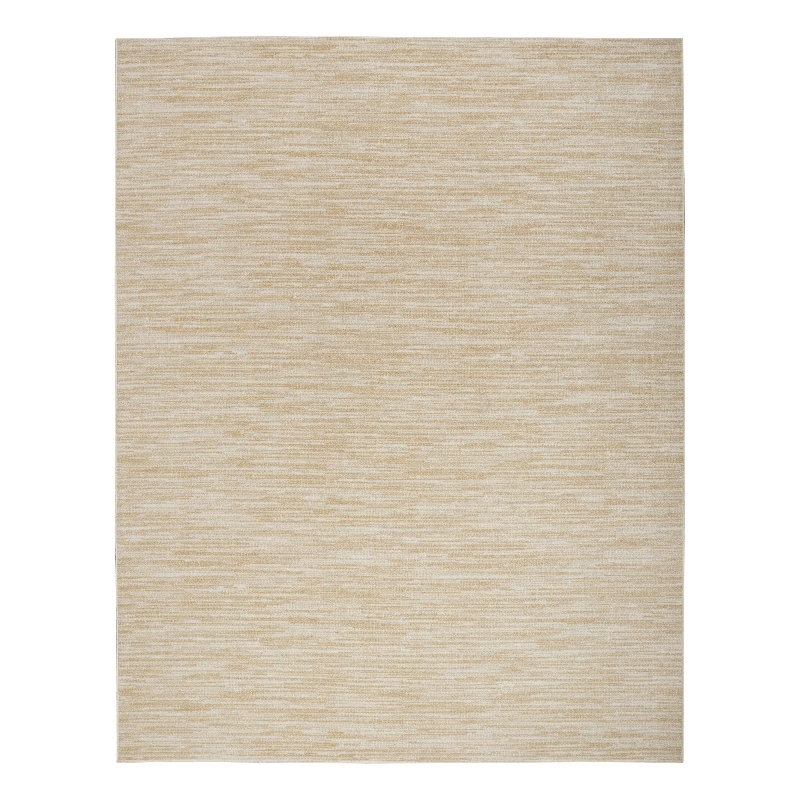 Pemberly Row Contemporary 7' x 10' Fabric Ivory Gold Area Rug
