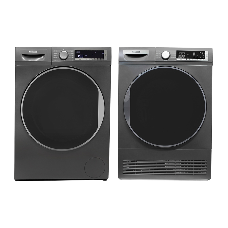 Pemberly Row Luxury Washer 2.2cf 110V+Condensing Dryer 4cf 220V