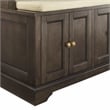 Pemberley Row Engineered Wood Coffee Hall Tree Rectangular Cushioned Bench