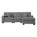 4 Piece Fabric/Dark Gray