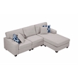 Pemberly Row Fabric Flexible Combination Module Reversible Sectional Sofa - Gray