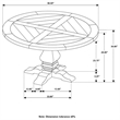 Pemberly Row Traditional Round Pedestal Wood Dining Table in Natural
