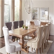 Pemberly Row Extendable Double Pedestal Wood Dining Table in Natural