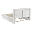 Pemberly Row Wood Eastern King Platform Bed with Rail Seating in White